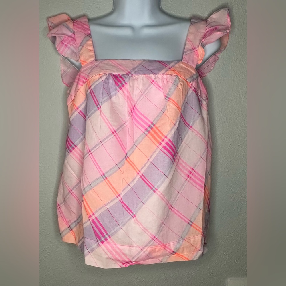 Lilly Pulitzer Women’s Reyna Pink Isle Madras Plaid Top Size XS